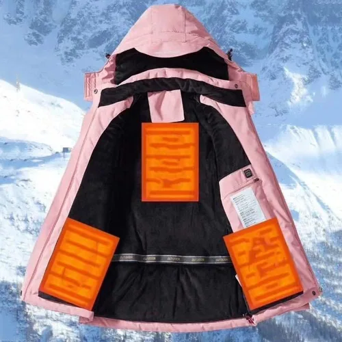 Miniatura 7 de Chaqueta térmica para mujer, chaqueta con capucha eléctrica delgada, adecuada para deportes al aire Libre, Ciclismo y motocicletas, Pesca, esquí