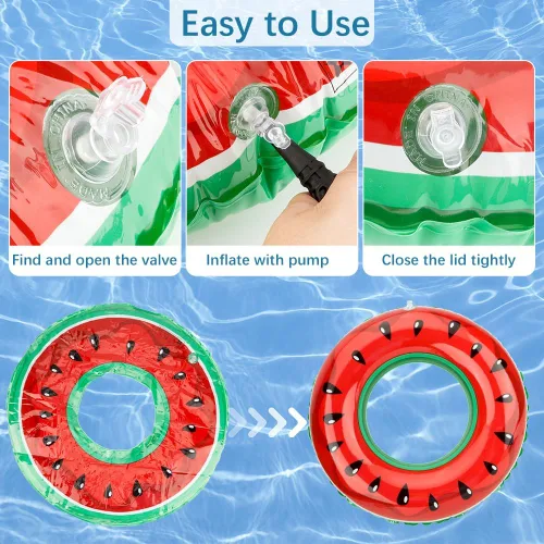 Miniatura 4 de Tubos de piscina, flotadores inflables para piscina, tubos interiores para piscina, pintura de frutas de verano, tubos flotantes, tubos de natación
