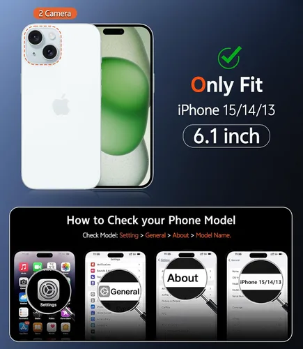 Miniatura 1562 de FNTCASE Funda para iPhone 13 Pro-Max: Fundas magnéticas transparentes compatibles con Magsafe Slim anti amarillamiento protección contra caídas