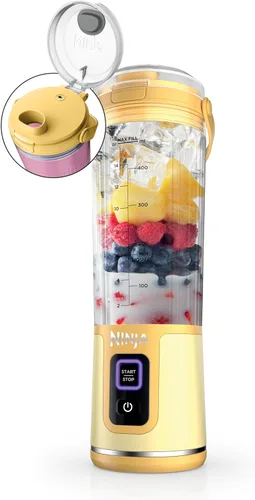 Miniatura 30 de Ninja BC151EM Blast Licuadora Portátil, Sin Cable, Recipiente de 18oz, Licuadora Personal para Batidos y Licuados, Libre de BPA, Tapa Hermética