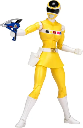 Power Rangers Legado ‑ en el espacio Ranger – Figura Legado, 6.5", Rosa, Figura legendaria de Power Ranger Espacio amarillo