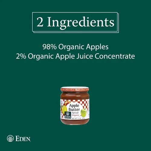 Miniatura 3 de Eden Foods Mantequilla de manzana orgánica, 17 oz