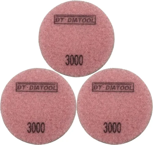 Miniatura 9 de DT-DIATOOL Almohadillas de pulido de diamante para piso, resina de terrazo, diámetro del suelo, grano de 4 pulgadas, 800 unidades, 6