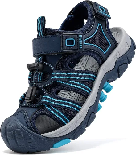 JMFCHI FASHION Sandalias deportivas para niños, sandalias para exteriores, senderismo, atléticas, puntera cerrada, sandalias de playa para niñas,