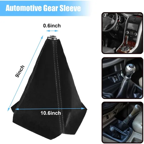 Miniatura 2 de Funda para pomo de cambios de coche, cubierta para pomo de cambios para protección, funda para palanca de cambios de cuero manual/automático