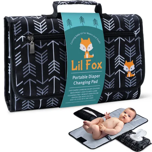 Miniatura 11 de Cambiador de bebé de Lil Fox. Cambiador portátil para bolsa de pañales de bebé o cambiador. Cambiador de pañales con una sola mano. Regalos de baby