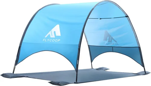 Miniatura 9 de Toldo para sombrilla de playa mejorado 2026 con protección UV UPF 50+, tienda de playa portátil para sol, ventilación de 360°, 4 bolsas de arena