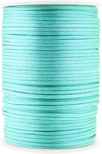 Miniatura 134 de Mandala Crafts Cordón de Satén de Nailon 2mm Cordón Rattail Champagne - 100 Yardas Cordón de Nailon Chino para Nudos Cordón de Seda Cola de Rata