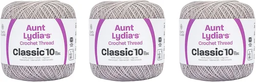 Miniatura 23 de Aunt Lydia Classic Crochet - 3 unidades de 350y/1,049.9 ft - Natural