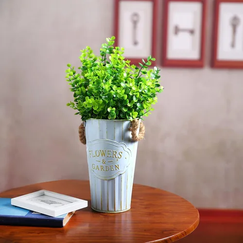 Miniatura 5 de XLFAQXM Plantas artificiales, flores, hierba, arbustos, paquete de 8 flores de plástico sintético que no se decoloran, para exteriores, para granja