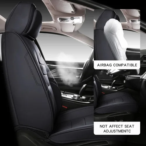 Miniatura 3 de Fundas de asiento de automóvil de cuero de cobertura completa de ajuste universal para automóviles, sedanes, camiones, SUV, protector de asiento