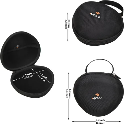 Miniatura 6 de Aproca Funda para auriculares compatible con iClever BTH12 / HS19 / BTH26 / BERIBES/eKids Jurassic World plegable para niños, bolsa de Black-pro