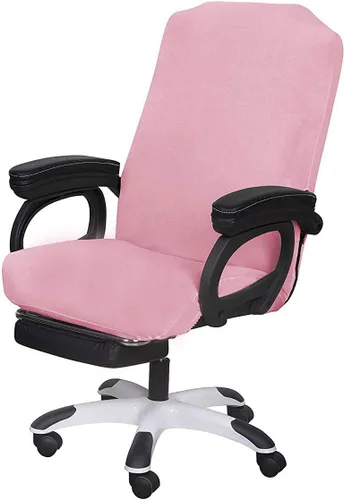 Miniatura 34 de SARAFLORA Paquete de 2 fundas para sillas de oficina, fundas elásticas para sillas de escritorio, fundas extraíbles para silla de oficina con Negro