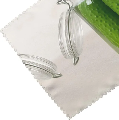 Miniatura 5 de Rectangular Placemats Set of 4, Heat Resistant Cucumber Printed Kitchen Dining Table Mats