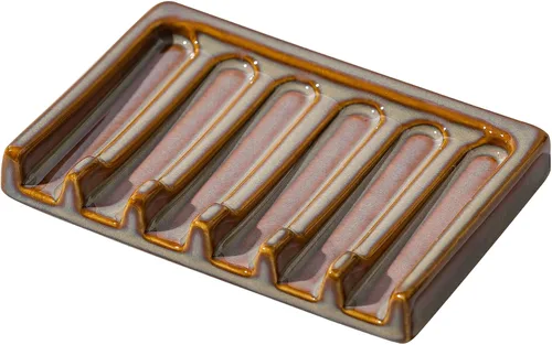 Miniatura 9 de Tanew Jabonera de cerámica autodrenante, soporte para jabón de barra, jabonera de cascada, soporte para jabón de ducha, soporte para esponja