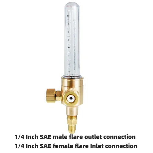 Miniatura 5 de Medidor de flujo de nitrógeno 50PSI 0-75CFH de entrada y salida SAE de 1/4", salida de flujo proporciona control de flujo de gas de precisión