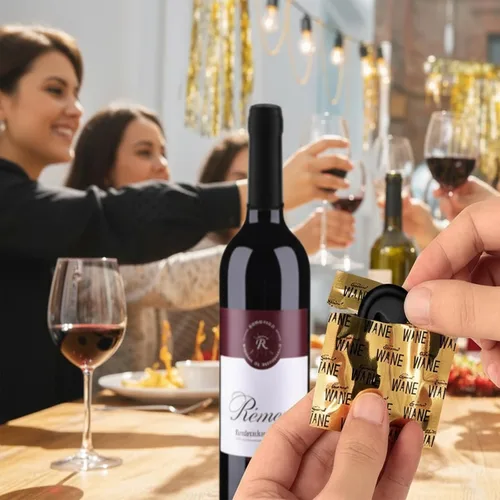 Miniatura 4 de NEWKITCHEN Juego de 8 tapones de silicona para vino, divertidos recuerdos de fiesta, tapones para botellas de champán y vino, mantienen el vino