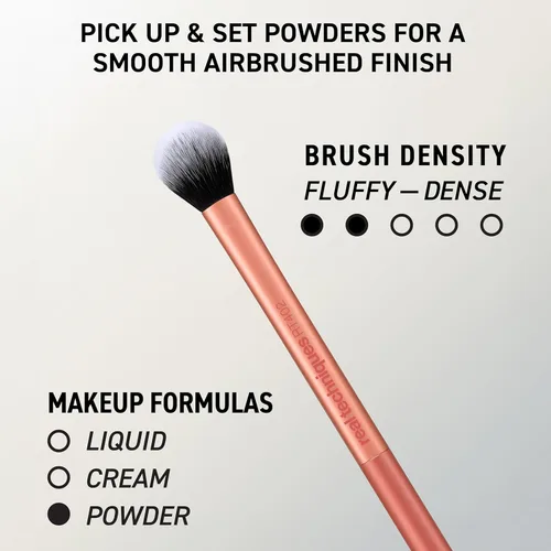 Miniatura 6 de Real Techniques Juego de 4 brochas de maquillaje para base facial, para corrector, base, contorno y polvo de fijación, brochas de maquillaje