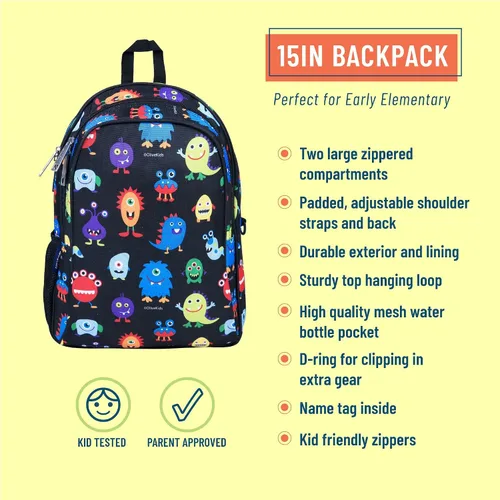 Miniatura 3 de Wildkin - Mochila infantil de 15 pulgadas para niños y niñas