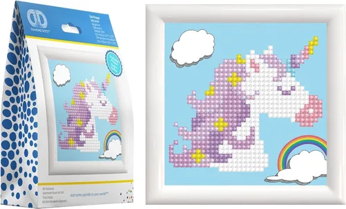 DIAMOND DOTZ Uni Prayer - Kits de pintura de diamantes de unicornio para adultos, kits de arte de diamantes, un kit de manualidades creativo