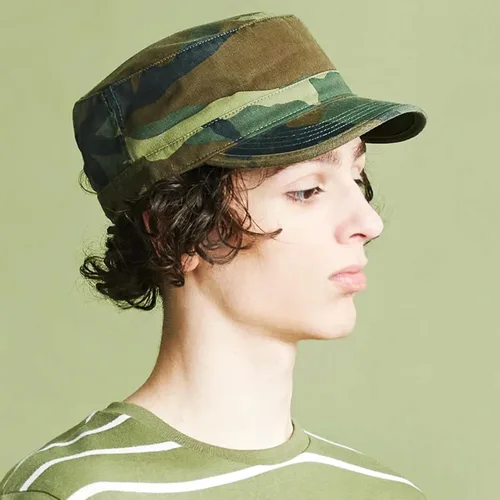Miniatura 2 de The Hat Depot Cadet Military Army - Gorra de béisbol de algodón lavado con teñido anudado y algodón lavado básico y desgastado, gorra de algodón