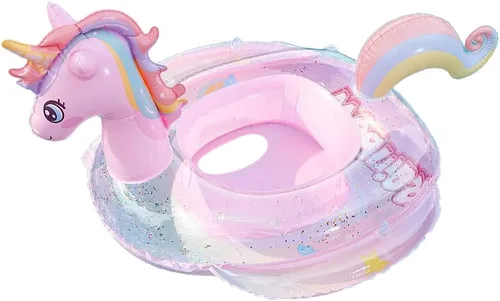 Miniatura 7 de Flotador de natación para bebé, lindo flotador con asiento y asa, flotadores de piscina juguetes