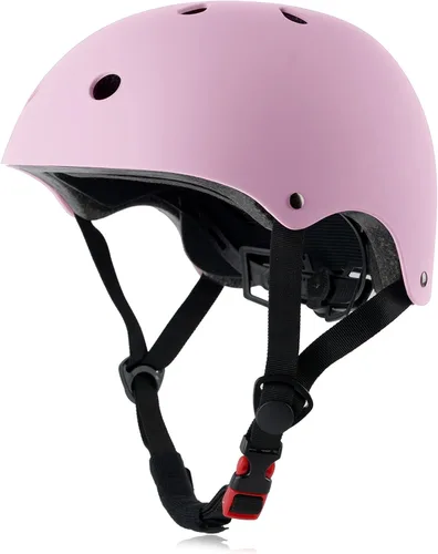 Casco de monopatín para bicicleta, ligero, ajustable, multideporte, para ciclismo, patinaje, scooter, de 3 tallas para adultos, jóvenes y niños Mate