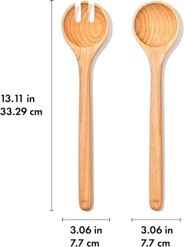Miniatura 5 de OXO Good Grips - Servidores de ensalada de madera de haya – Set de 2 piezas