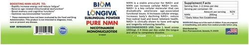 Miniatura 2 de Biom NMN Sublingual Powder. Número de productos incluidos: 1 pieza(s). Mononucleótida de nicotinamida nanotizada avanzada, regeneración