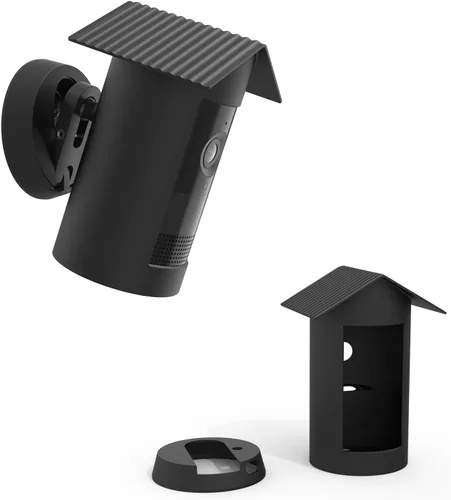 Miniatura 2 de HOLACA Funda protectora de silicona para R-ing Outdoor Cam Plus, batería - Funda protectora antiarañazos para una protección completa (negro)