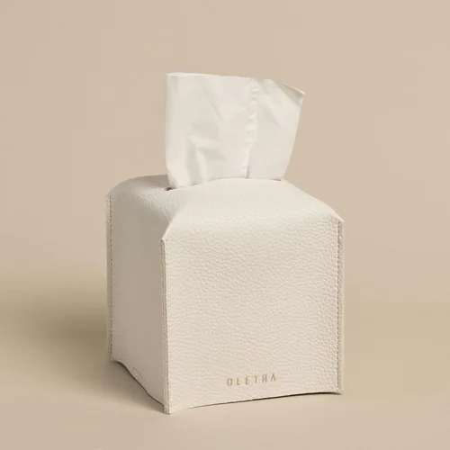 Miniatura 18 de OLETHA Funda cuadrada para caja de pañuelos, decoración estética de escritorio para habitación, hogar y oficina, soporte para cajas de pañuelos