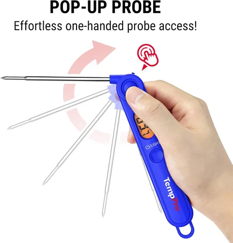 Miniatura 3 de TempPro TP03B Digital Meat Thermometer for Cooking, Instant Read Thermometer with Backlight, Kitchen Food Thermometer for Grill Smoker BBQ Oil Deep