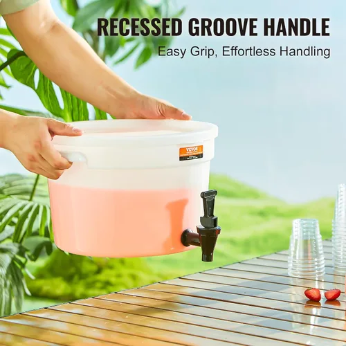 Miniatura 7 de VEVOR Dispensador de bebidas, 3 galones *2 dispensadores de bebidas para fiestas, dispensador de jugo de plástico con llave y tapa, dispensador