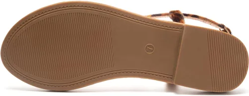 Miniatura 5 de Sandalias pata de gallo, planas, sandalias de vestir con tirantes en T, con tirante ajustable con hebilla en el tobillo, con tirantes delgados