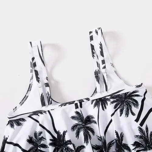 Miniatura 3 de IFFEI Mommy and Me - Traje de baño tankini de dos piezas con control de abdomen para mujer, camiseta sin mangas con volantes y pantalones cortos