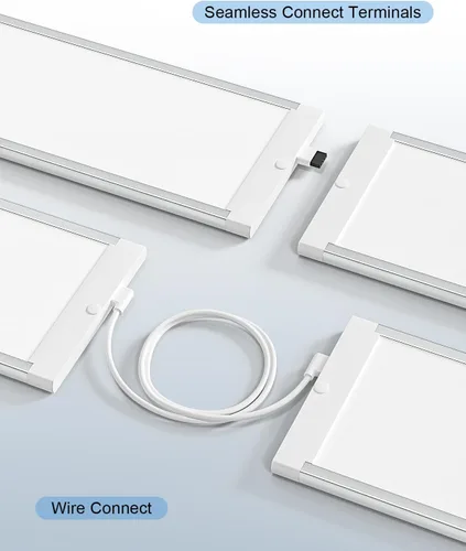 Miniatura 6 de MYPLUS Kit de iluminación LED para debajo del gabinete, luz de cocina de 5 temperaturas de color debajo de la cabina con aplicación de malla