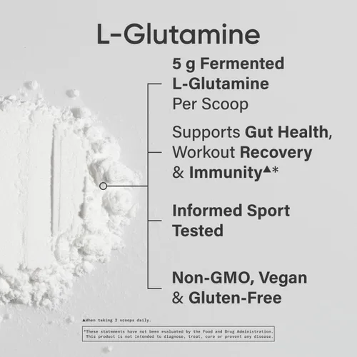 Miniatura 4 de Sports Research L-Glutamina - Recuperación de Entrenamiento, Salud Inmunológica y Apoyo a la Salud Intestinal - 5 G por Porción - 17.64 Oz (500 g)