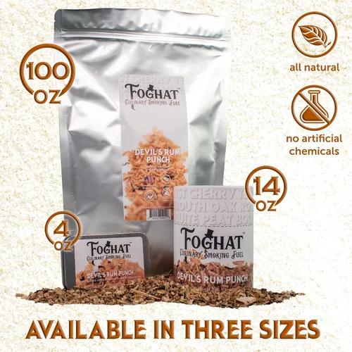 Miniatura 2 de Ahumador para Cócteles Foghat - Virutas de Madera de 4oz para Ahumador, Ron de Diablo y Juego de Infusión para Bebidas y Whisky - Virutas de Madera