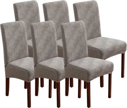 Miniatura 34 de Fundas para silla de comedor, Fundas para sillas de comedor elásticas Parsons, Protector para sillas de comedor y cocina, Extraíbles, Lavables