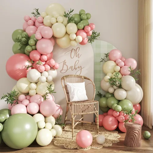 Miniatura 11 de Kit de arco de globos rosa, azul y amarillo pastel, 124 piezas – Globos macarrón rosa claro, azul y amarillo para decoración de fiesta de té Azul