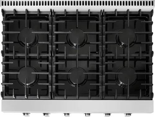 Miniatura 7 de 36 in. Lumin Collection Slide-In 6 quemadores de gas, LED, acero inoxidable