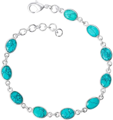 Miniatura 3 de Pulsera de piedras preciosas, pulsera ajustable con superposición de plata para mujeres y niñas, regalos de Navidad