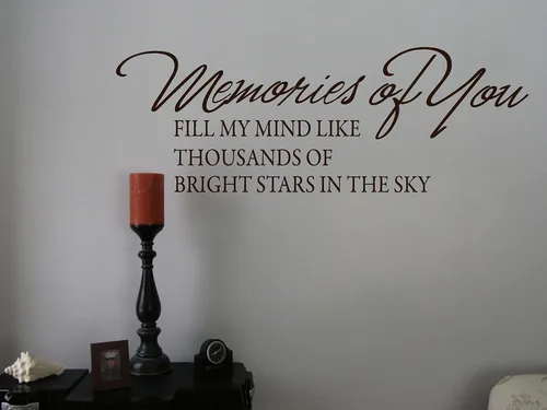 Miniatura 2 de Memories of You - Calcomanía de pared con memoria en memoria de calcomanías en calcomanías de pared de memoria amorosa, decoración de pared Beige
