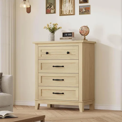 Miniatura 14 de GarveeHome Cómoda de 6 cajones para dormitorio, cómoda de 47 pulgadas de ancho con almacenamiento independiente, baúl de almacenamiento de madera