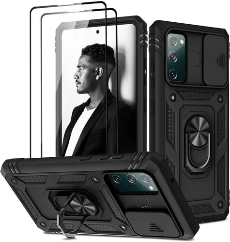Miniatura 25 de Jeylly Funda para Samsung Galaxy S22 5G con [2 protectores de pantalla de vidrio templado], a prueba de golpes, grado militar, funda protectora