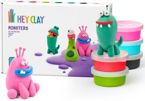 Miniatura 14 de HEY CLAY Colorido modelado de arcilla seca al aire para niños 6 latas con divertidas instrucciones interactivas aplicación - Actividades para niños