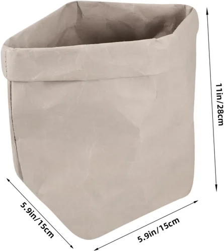 Miniatura 2 de Maceta de papel Kraft sostenible Bolsa de papel Kraft Caja de almacenamiento para helechos