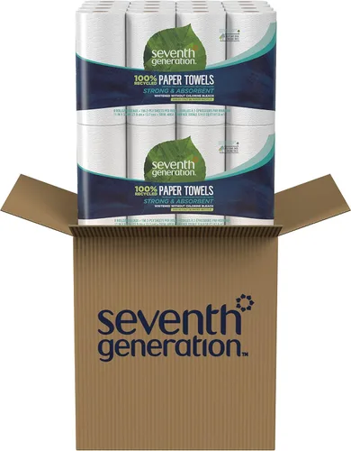 Miniatura 11 de Seventh Generation Toallas de papel 100% recicladas, 2 capas, 8 unidades, paquete de 4