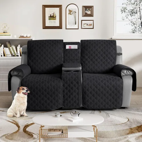 Miniatura 7 de TAOCOCO Funda para Sillón de Dos Plazas Reclinable 100% Impermeable con Consola Central, Funda de Sofá Reclinable Reversible para 2 Asientos