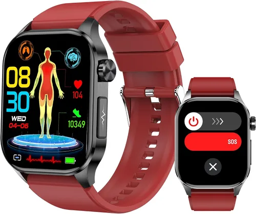 Miniatura 10 de Reloj inteligente para hombres y mujeres, pantalla AMOLED a color de 2.04 pulgadas, frecuencia cardíaca 24/7, oxígeno en sangre, presión arterial